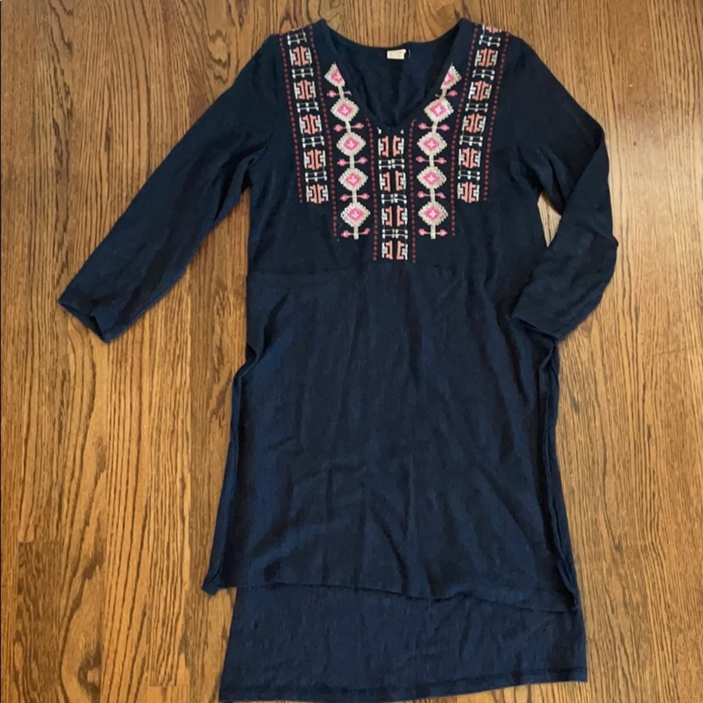 Akemi + Kin Tribal Embroidered Sweater Tunic